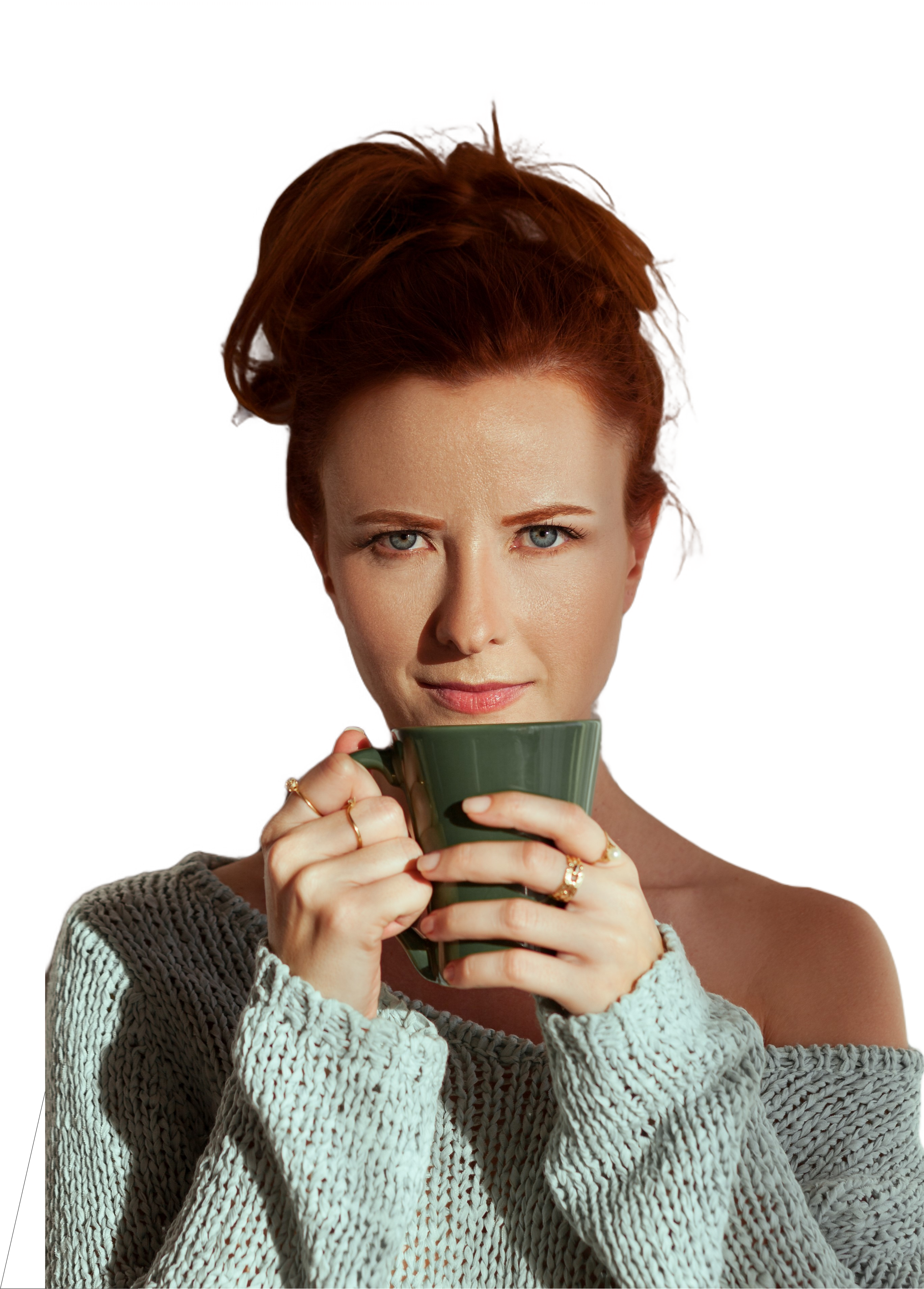 Mulher tomando café